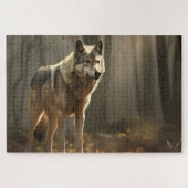 Wolf dans Sunlit Forest Clearing Jigsaw Puzzle Puz (Horizontal)