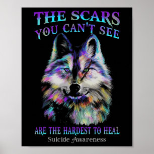 Wolf de auto's die je niet ziet zijn het moeilijks poster