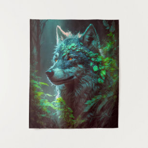 Wolf Dierenportret Schilderij Wildlife Outdoors Wandkleed