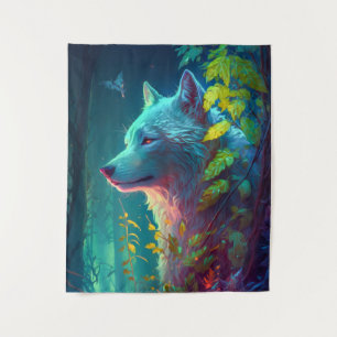 Wolf Dierenportret Schilderij Wildlife Outdoors Wandkleed