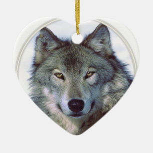 Wolf dierentuin keramisch ornament