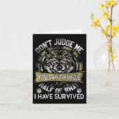 Wolf Dont Judge Me You Cant Handle  Kaart (Gele Bloem)