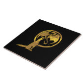 Wolf & Dragon or noir grand carreau (Côté)