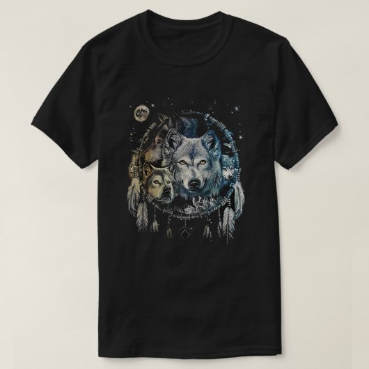 Wolf Dream Catcher T-shirt (Design voorkant)
