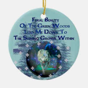 Wolf Dreams Gifts Keramisch Ornament
