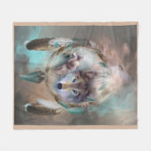 Wolf - Dreams of Peace Art Fleece Blanket Deken (Voorkant (Horizontaal))
