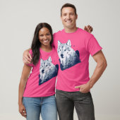 Wolf Dubbele Blootstelling T-shirt (Unisex)