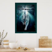 Wolf & Eagle Spiritueel Wildlife Art Poster (Keuken)
