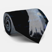 Wolf & Eagle Wildlife Art Mode Stropdas (Opgerold)