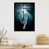 Wolf & Eagle Wildlife Art Poster (Keuken)