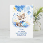 Wolf eerste verjaardag uitnodiging (Staand voorkant)