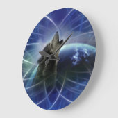 Wolf en de dromcatcher grote klok (Hoek)