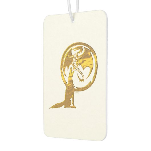 Wolf en Dragon goud witte auto luchtverfrisser (Links)