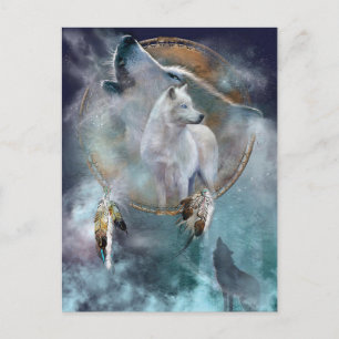 Wolf en Dreamweaver Briefkaart