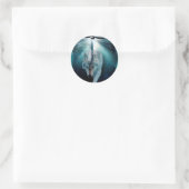 WOLF- EN ELGF-reeks in wilde dieren Ronde Sticker (Tas)