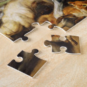 Wolf en Fox jagen Peter Paul Rubens meesterwerk Legpuzzel (Zijkant)
