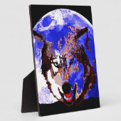 Wolf en Full Moon Fotoplaat (Zijkant)