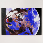 Wolf en Full Moon Legpuzzel (Horizontaal)
