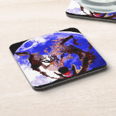 Wolf en Full Moon Onderzetter (Linkerzijde)