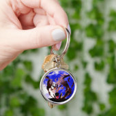 Wolf en Full Moon Sleutelhanger (Hand)