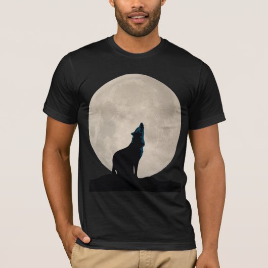 Wolf en Full Moon T-shirt (Voorkant)