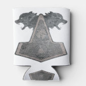 wolf en hamer, metaal blikjeskoeler (Achterkant)