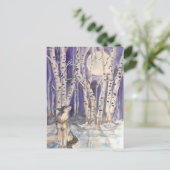 Wolf en hiver carte postale (Debout devant)