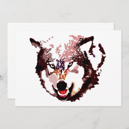 Wolf en invitation à la neige (Devant / Derrière)