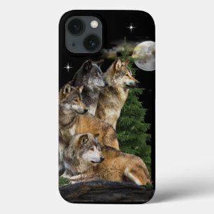 Wolf en Maan iPhone 13 Hoesje