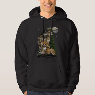 Wolf en Maan Hoodie