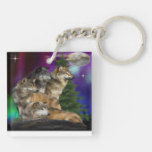 Wolf en Maan Sleutelhanger (Achterkant)