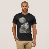 wolf en maan T-Shirt (Voorkant volledig)