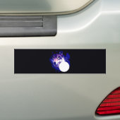 Wolf en Moon Bumpersticker (Op auto)