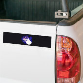 Wolf en Moon Bumpersticker (Op Truck)
