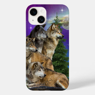 Wolf en Moon Case-Mate iPhone 14 Hoesje