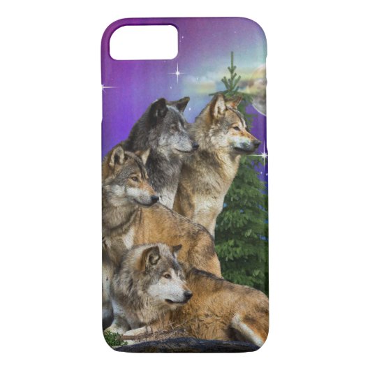 Wolf en Moon Case-Mate iPhone Case (Achterkant)