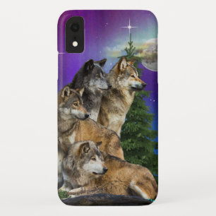 Wolf en Moon iPhone XR Hoesje