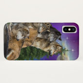 Wolf en Moon Case-Mate iPhone Case (Achterkant (horizontaal))