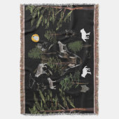 Wolf en Moon Deken (Voorkant Verticaal)