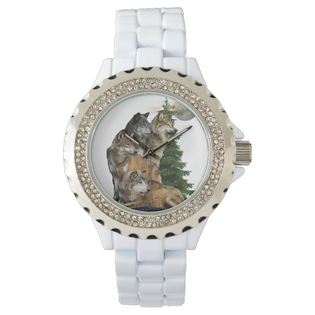 Wolf en Moon Horloge (Voorkant)
