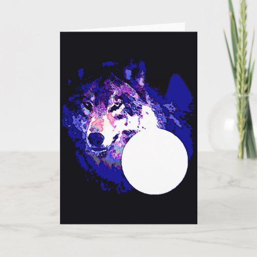 Wolf en Moon Kaart (Voorkant)