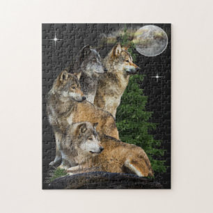 Wolf en Moon Legpuzzel