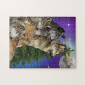wolf en Moon Legpuzzel (Horizontaal)
