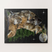 Wolf en Moon Legpuzzel (Horizontaal)