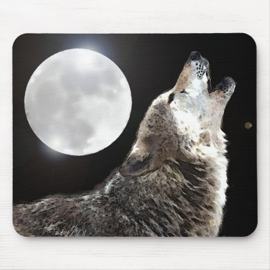 Wolf en Moon Muismat (Voorkant)