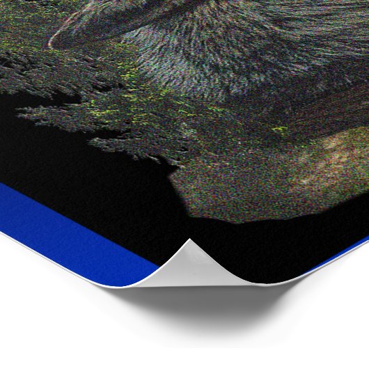 Wolf en Moon Poster (Hoek)