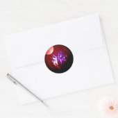 Wolf en Moon Ronde Sticker (Envelop)