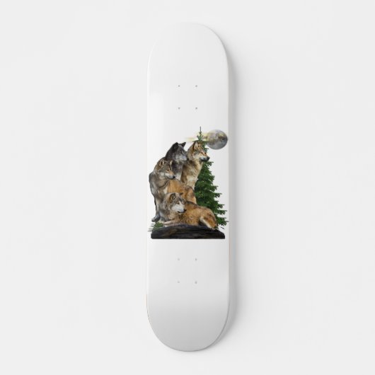 Wolf en Moon Skateboard (Voorkant)