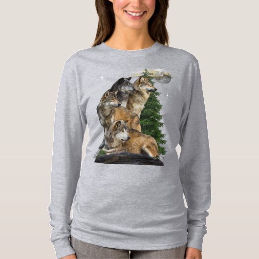 Wolf en Moon T-shirt (Voorkant)