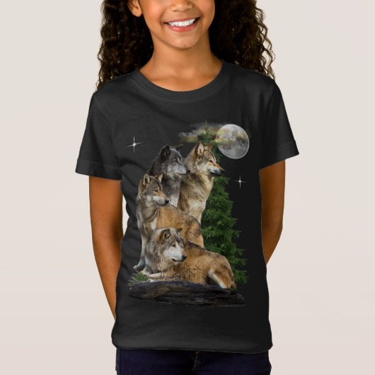 Wolf en Moon T-shirt (Voorkant)